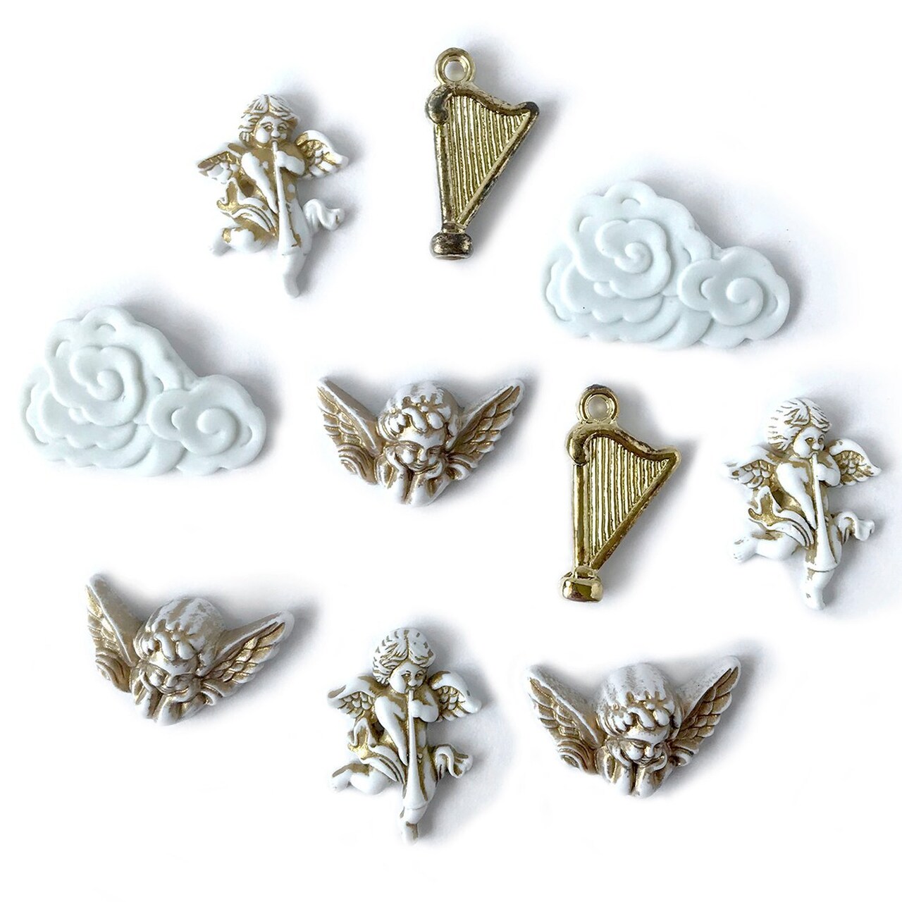 Buttons Galore and More Craft & Sewing Buttons - Angelic - 30 Buttons